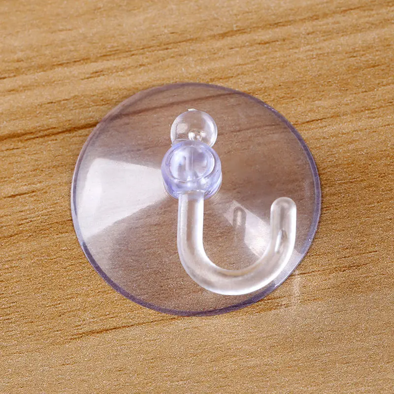 10Pcs Transparent Rubber Vacuum Wall Suction Hooks Hanger Bathroom Kitchen Rack Rails Clothes Towel Organizer for Smooth Surface