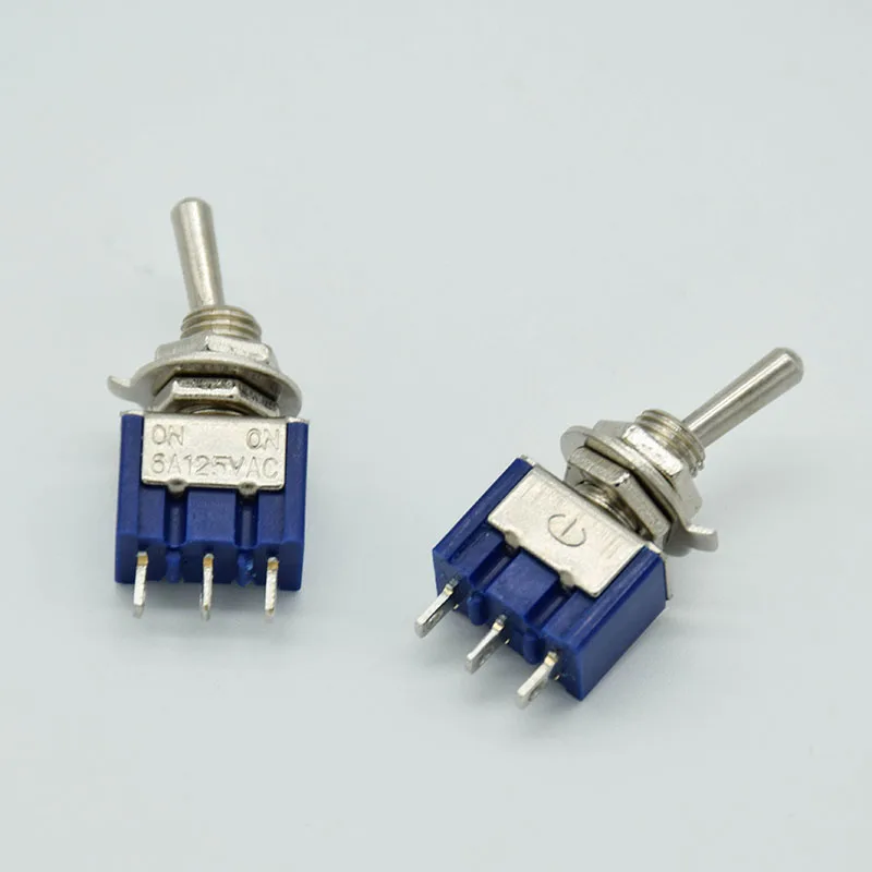 5pcs/lot MINI  SPDT 3PIN ON-ON Miniature toggle switch power switches 6A/125V 3A/250V MTS 102