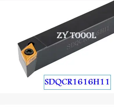 SDQCR1616H11 16*16mm Logam Lathe Cutting Peralatan Lathe Mesin CNC Turning Alat Eksternal Alat Menghidupkan Holder S-jenis SDQCR