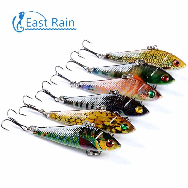 East Rain 6.5cm 8.5g Painted All Range Bait Freshwater Saltwater Fishing Lure Sinking VIB Artificial Hard Bait