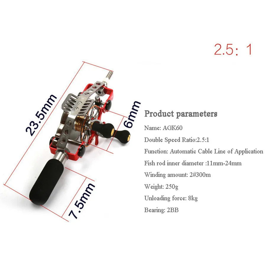 Diy Metal Hollow Reel Automatic Fish Line Reels Spinning Refit Wheel Fishing Vessel Raft Baitcast Casting Reel Left Right Hand