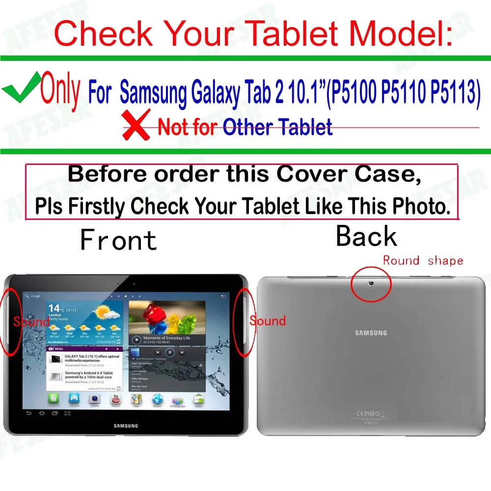 360 Degree Rotating Cover For Samsung Galaxy Tab 2 10.1\