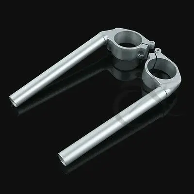 Motorcycle Aluminum A Pair Handle Bar Clip On Silver For YAMAHA YZF R1 2004-2008 2005 2006 2007 Left&Right