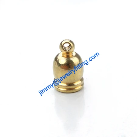 

2013 Jewelry findings raw brass End caps for laether cord clasp crimp end cap chain end caps 8*12.5mm