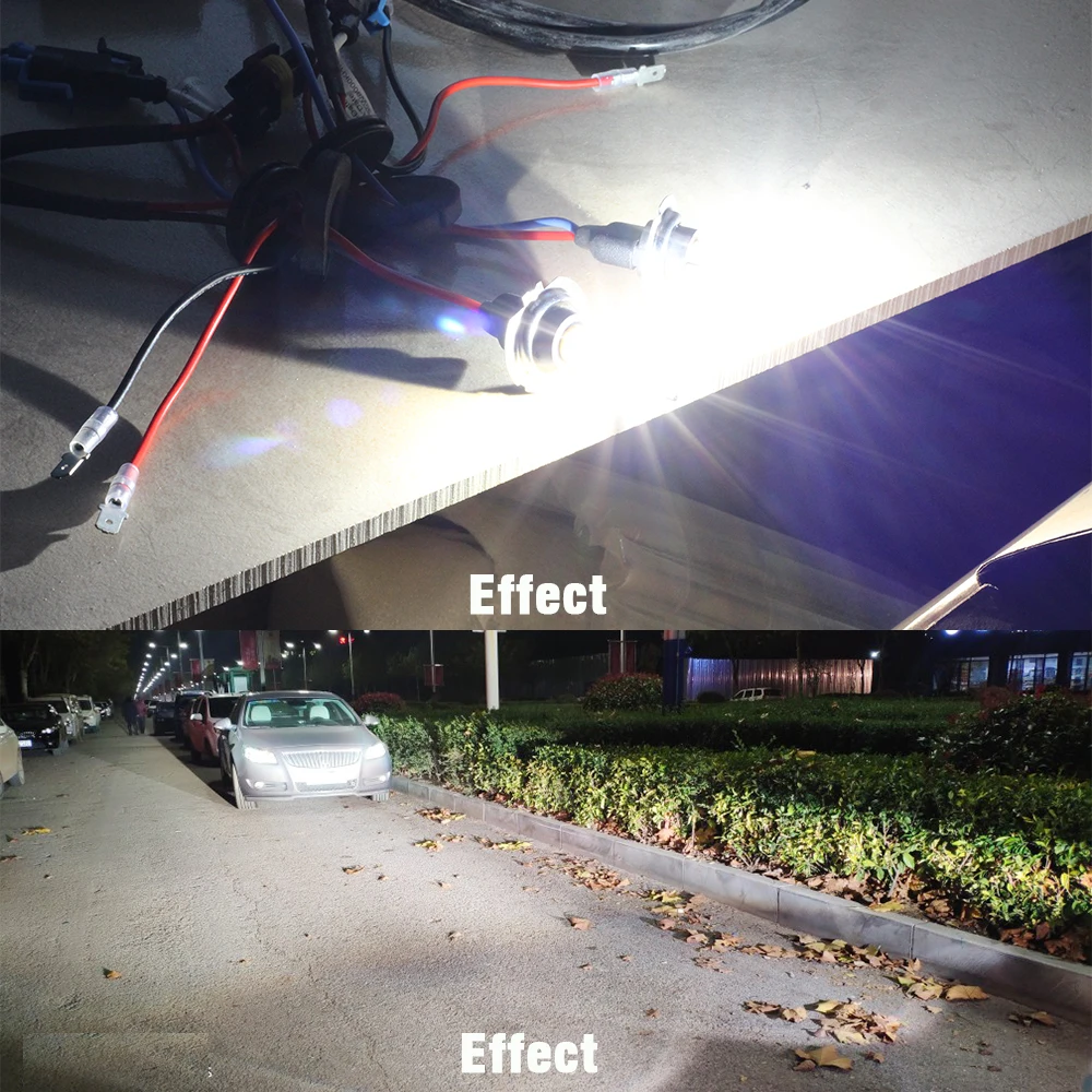 Cawanerl 55W bombilla de xenón HID para coche AC 4300K 6000K 8000K 12V para luz antiniebla de faro automático H1 H3 H7 H8 H9 H11 9005 HB3 9006 HB4