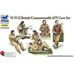 BRONCO CB35098 1/35 WWII British/Commonwealth AFV Crew Set - Scale Model Kit