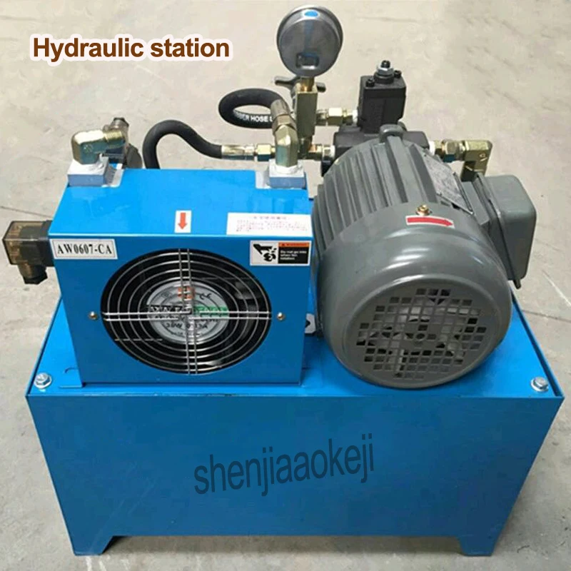 hydraulic station hydraulic system pump 750W/1500W hydraulic oil pump station take nutrilite shaft 40L air cooling 220v