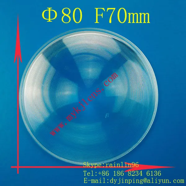 Fresnel Lens DIY TV Projection Solar cooker Diameter 80 mm Focal length 70mm free shipping D80MM F70MM lens