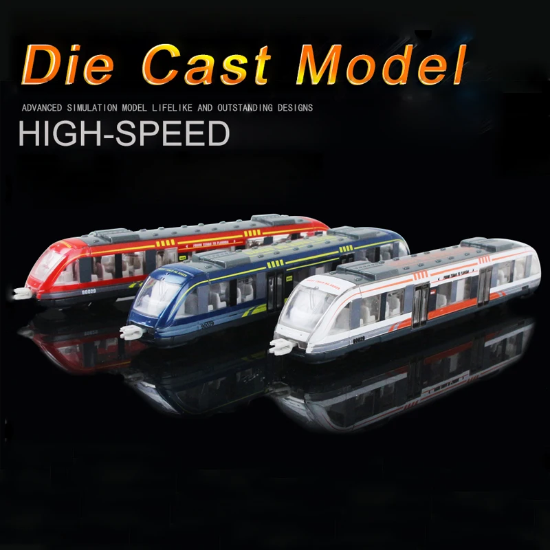 1Pcs High-Speed Rail Model Die Cast Model Children Toys Alloy Car Toy Mini Car Subway Model Interesting Toys Kids Gift for Boys