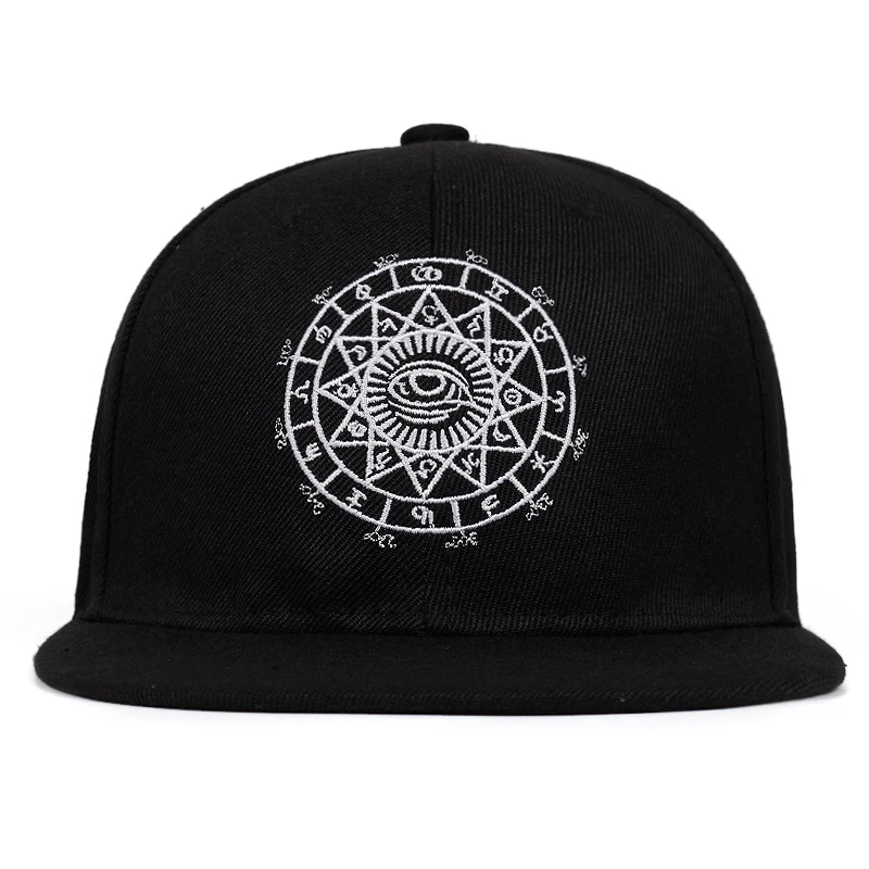 High quality Fashion Harajuku Men Womens Casual hat Snapbacks Black grey eye embroidery Cap Hip Hop Hats Baseball Caps Garros