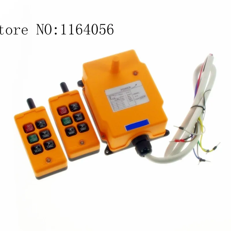 

1pcs HS-6 AC/DC12V 2 Transmitters 2 Motions 1 Speed Hoist Crane Truck Remote Control System