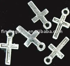 FREE SHIPPING 750Pcs Tibetan silver tiny cross charms 15x8mm A496