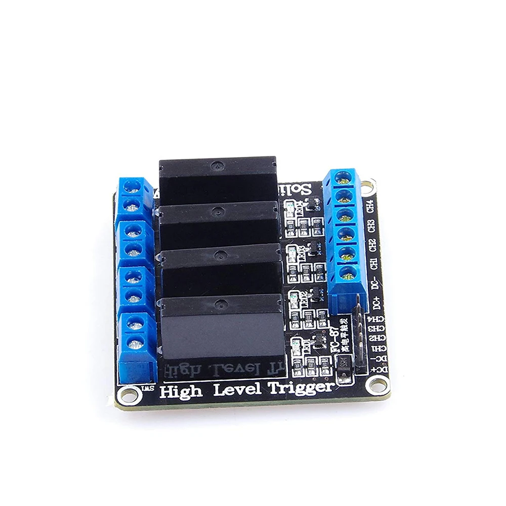 4 Channel Solid State Relay Module Board High Level Trigger 5V 2A for Arduino  MEGA2560 MEGA1280 ARM DSP PIC Relay Module