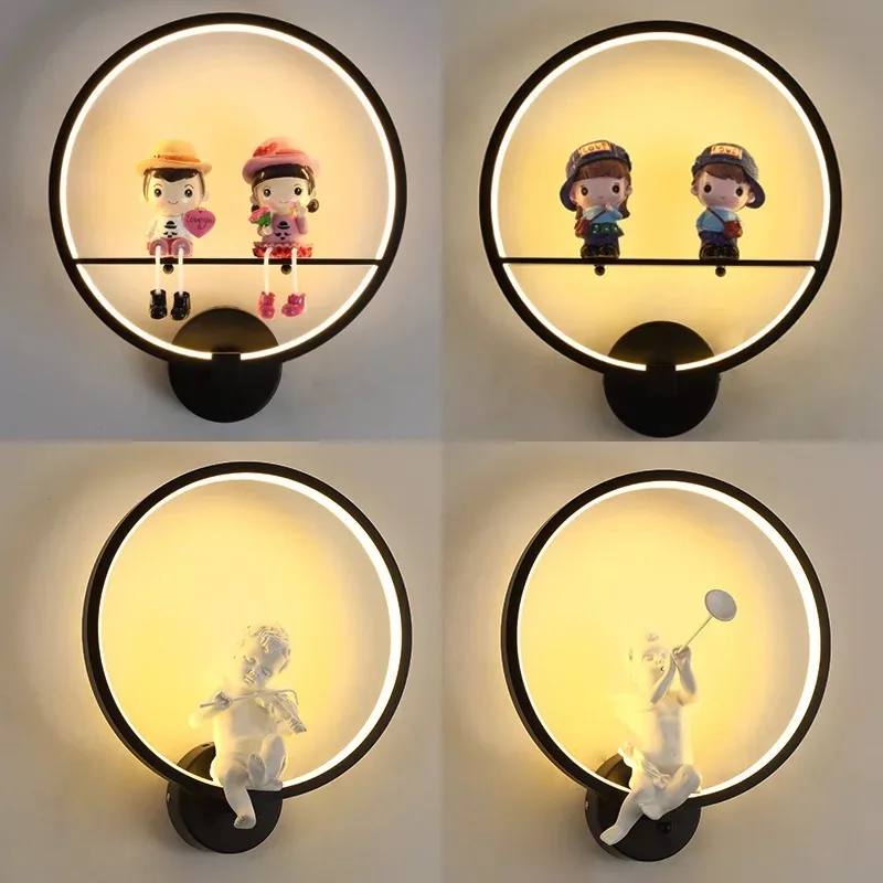 

LED 220V110V indoor lighting children's bedroom bedside lamp study bathroom living room balcony bathroom wall lamp