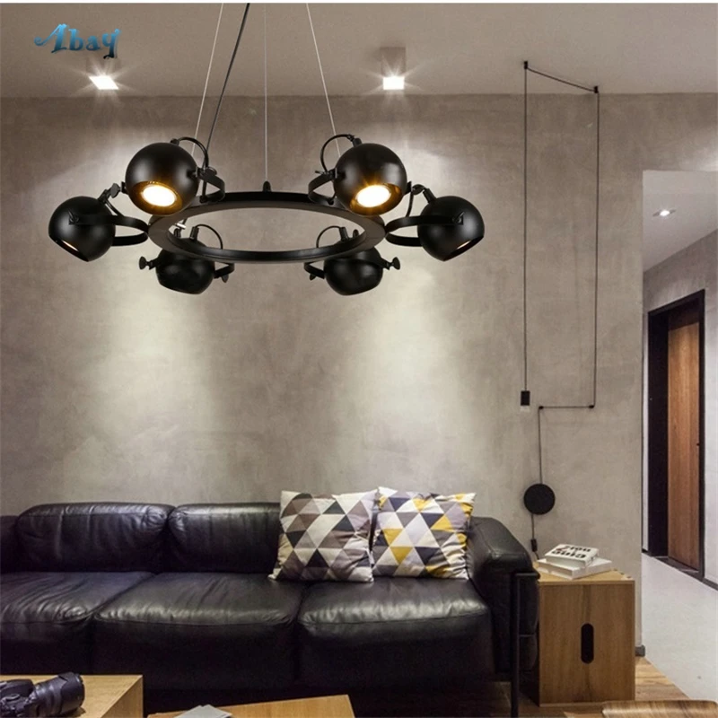 American industrial Iron Art Pendant Lights LED Spot Light for Living Room Bar Dining Room Country Home Decor Hanging Lamp