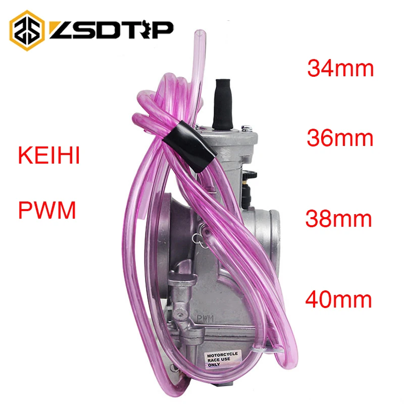 ZSDTRP Keihi PWM34 PWM36 PWM38 PWM40 Quad Vent Carburetor Carb For 125cc - 250cc 2/4 Stroke Racing Motorcycle Scooter UTV ATV