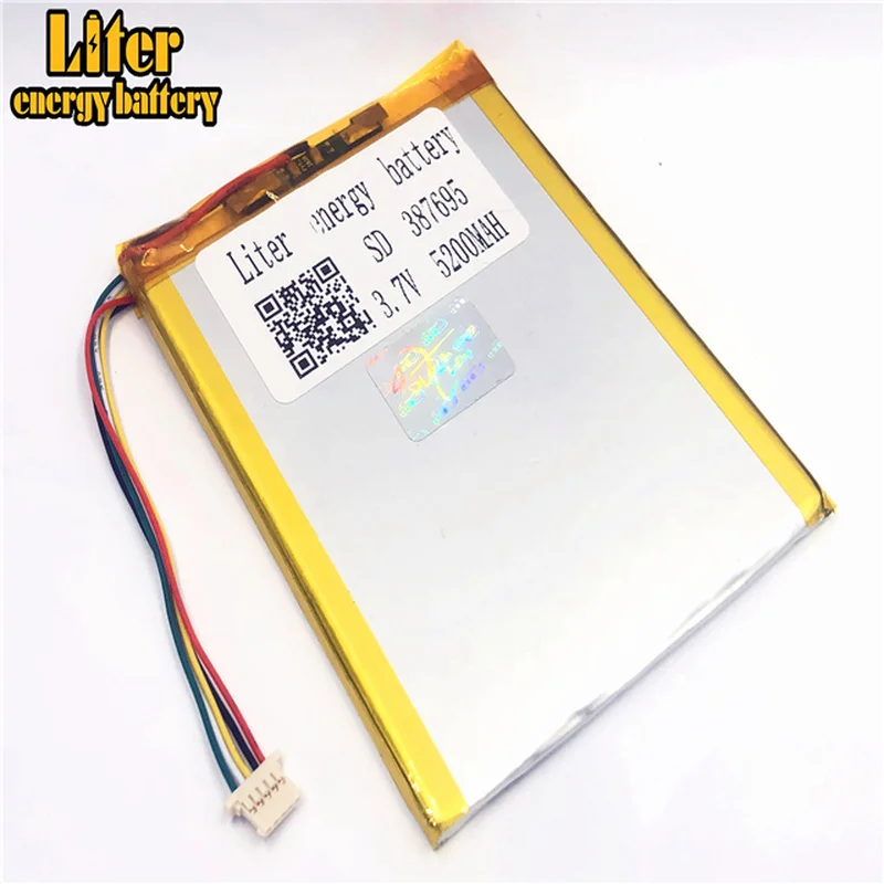 

Разъем 1,0-5P 3,7 V 387695 407595 mah Tablet PC литий-полимерная литий-ионная аккумуляторная батарея lipo