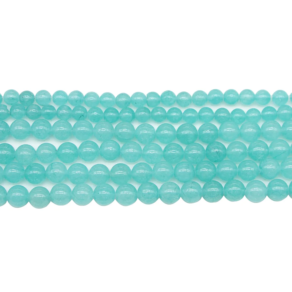 4/6/8/10/12 mm Amazonite Color Lake Blue Natural Stone Round Beads Loose Spacer Bead For Jewelry Making DIY Bracelet Wholesale