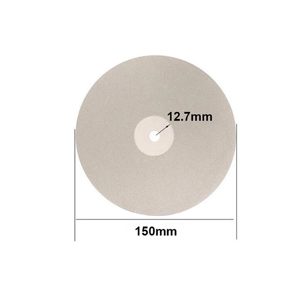 High Quality 6" Lapidary Grinding Polishing Wheel Disk Grit 320/600/1200/3000 Diamond Coated Flat Lap Tool