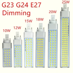 Ledチューブランプ,g23,g24,e27,10w,12w,15w,18w,20w,25w,コーンコブ電球,5730水平プラグライト