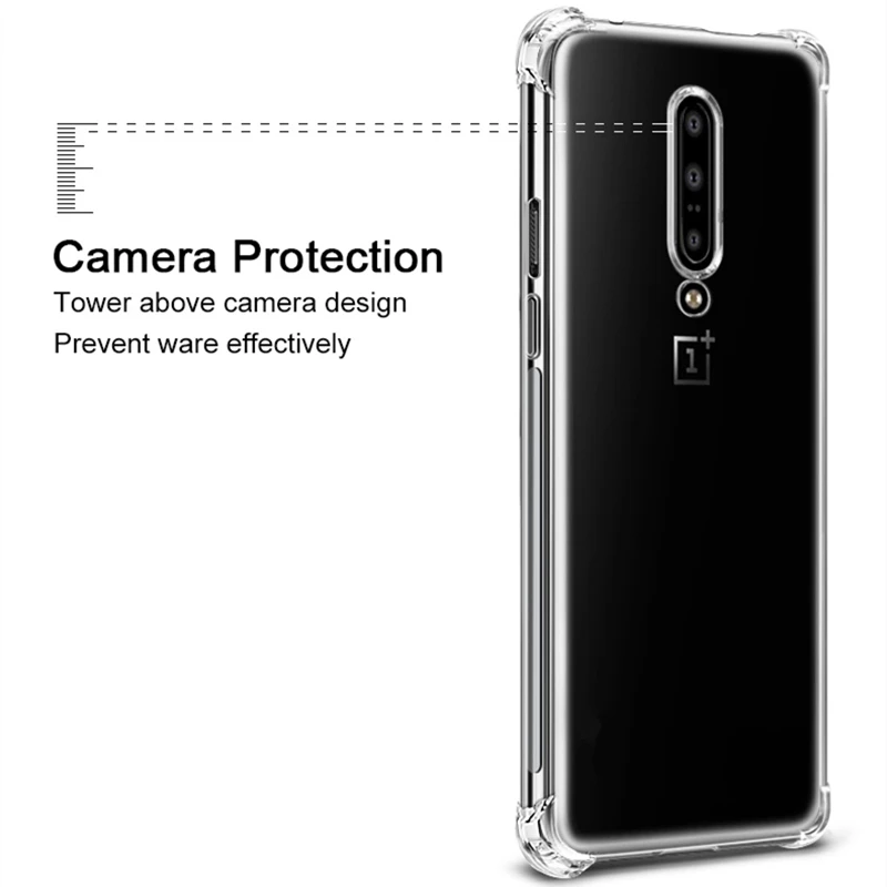 Transparent Shockproof Case For OnePlus 7 7T Pro Soft Silicone TPU Case For OnePlus 7 Pro 6 6T 5 5T 8 Cover One Plus 7 Pro 8T 9