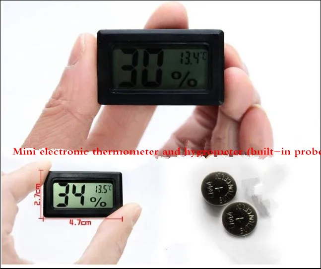 Digital Thermometer Hygrometer Moisture Meter Temperature Humidity Meter Fridge Freezer -50-70C 10%RH~99%RH