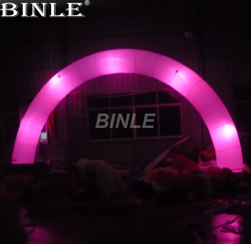 Commercial decorative round LED inflatable lighting arch advertising inflatable archway door for party wedding event