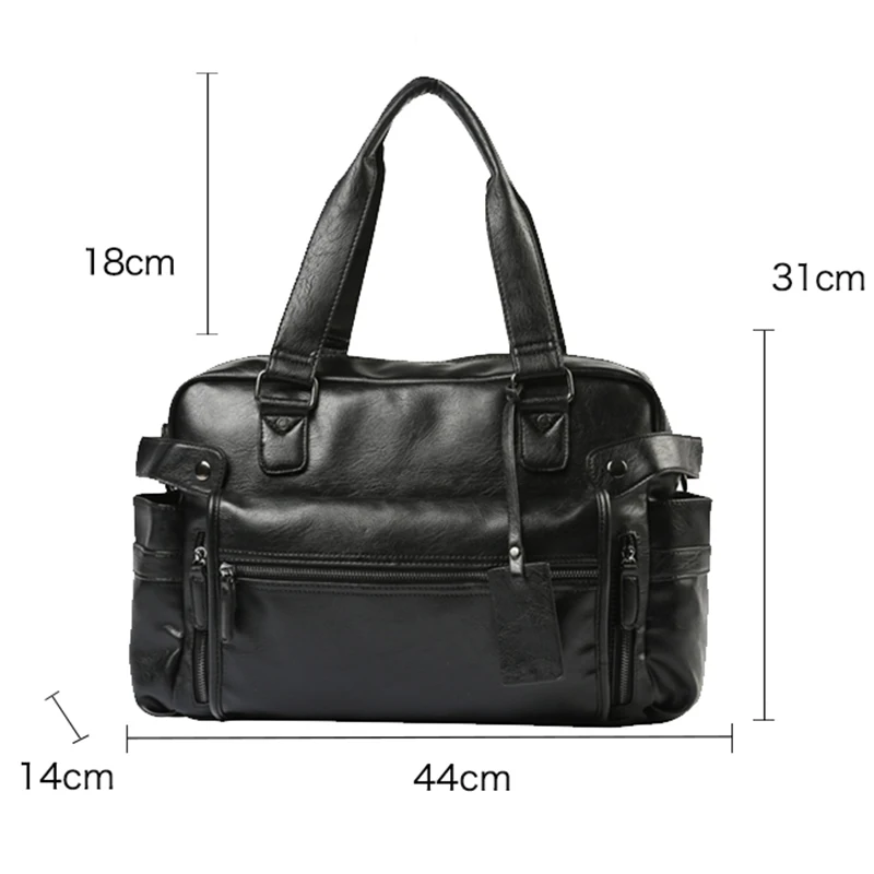 WEIXIER Men New Brand Fashion PU Leather borsa da viaggio da uomo di grande capacità multifunzionale Casual Man Shoulder Fashion Bags