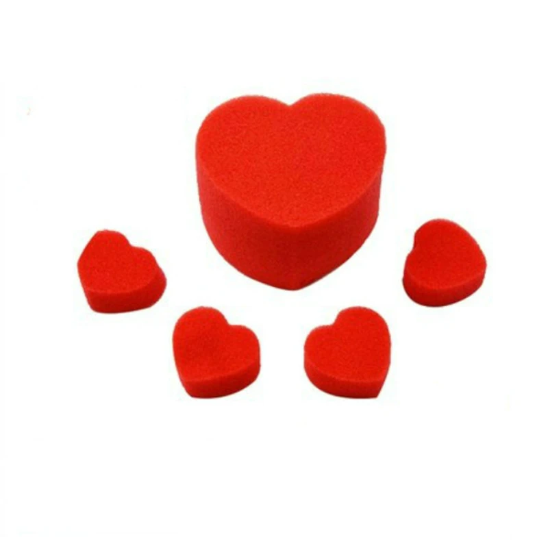 5pcs/Set Multiplying Sponge Hearts Magic Tricks Valentine\'S Or Wedding Close-Up Stage Magic Props Magic Accessories Child Toys