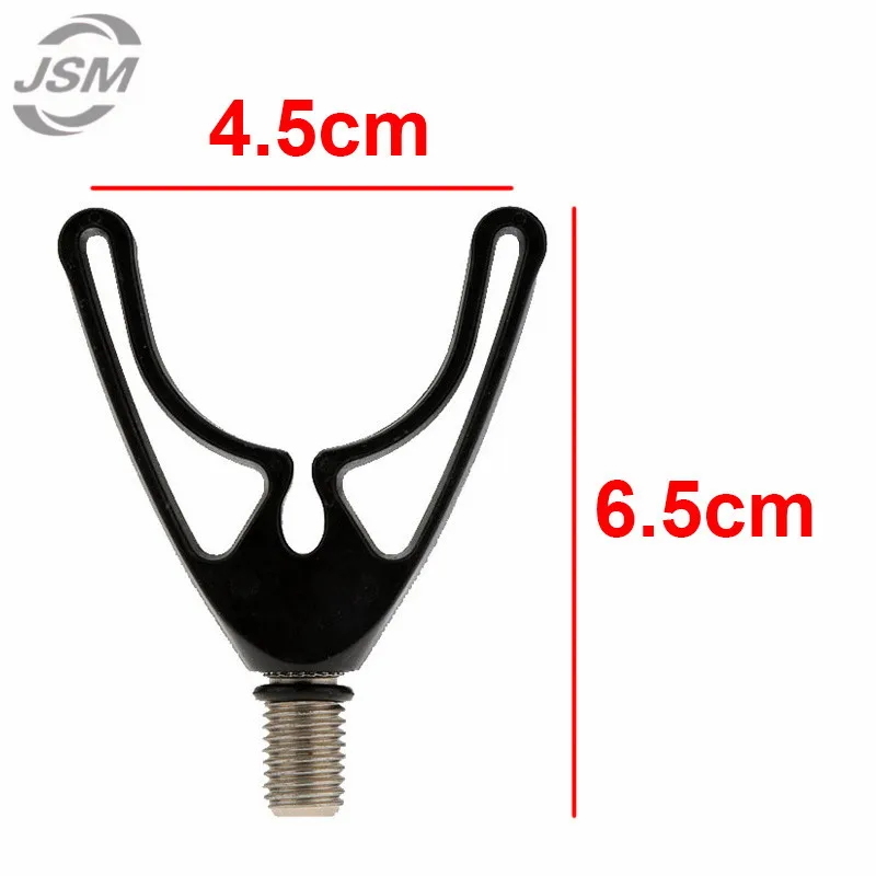 JSM 4pcs Black Plastic U-head Fishing Rod Holder Telescopic Fishing Rod Butt Rest Head Carp Fishing Accessories