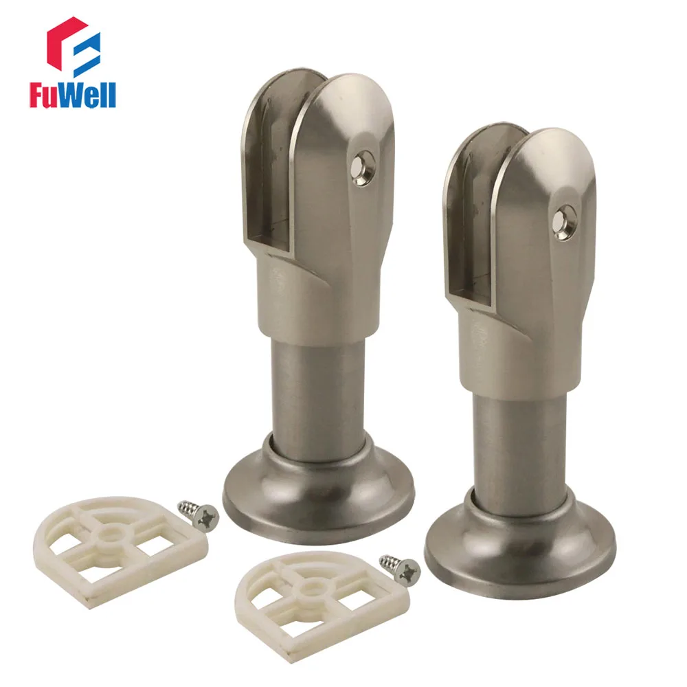 

2pcs Support Bracket Leg Zinc Alloy Public Toilet Accessories for WC Partition Fit 12-18mm Thickness Door