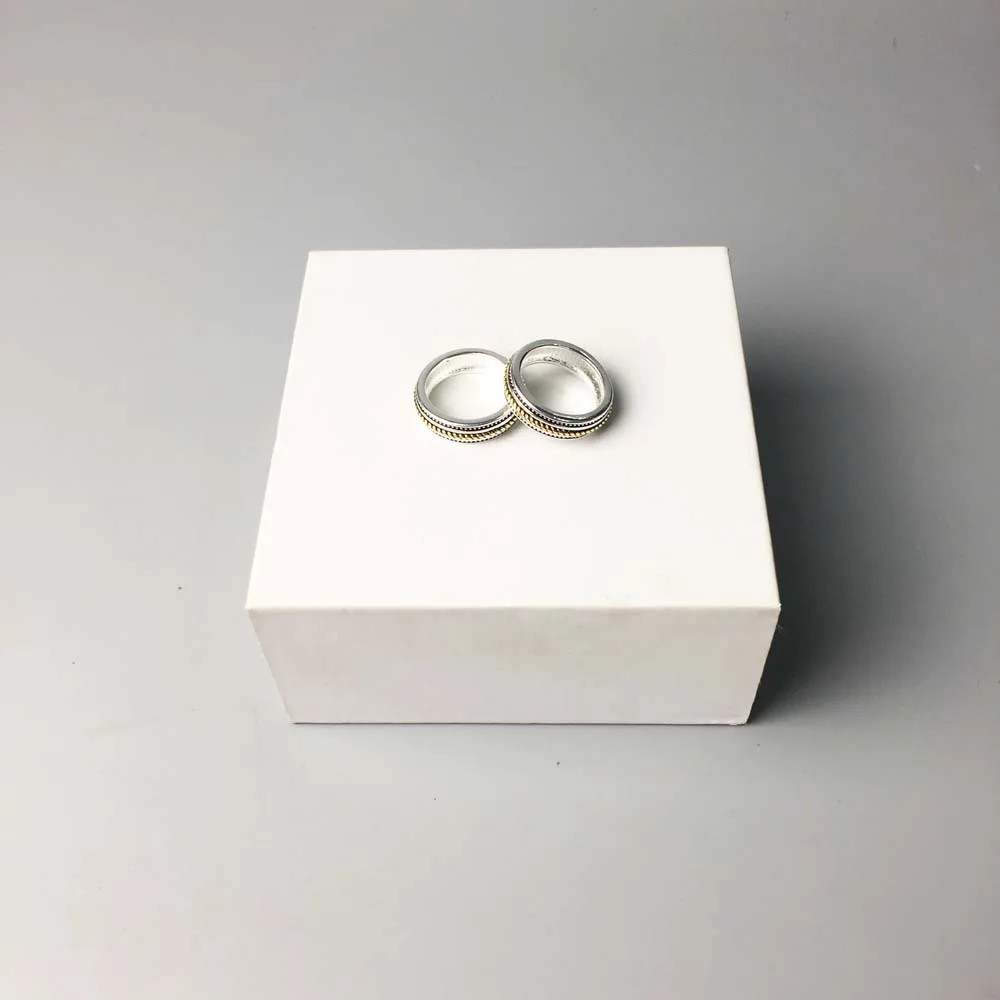 Rings Gold Color Rope 925 Sterling Silver Gift For Men Women, Europe Style Fashion Eternity Rings  Fashion Jewelry Wholesale