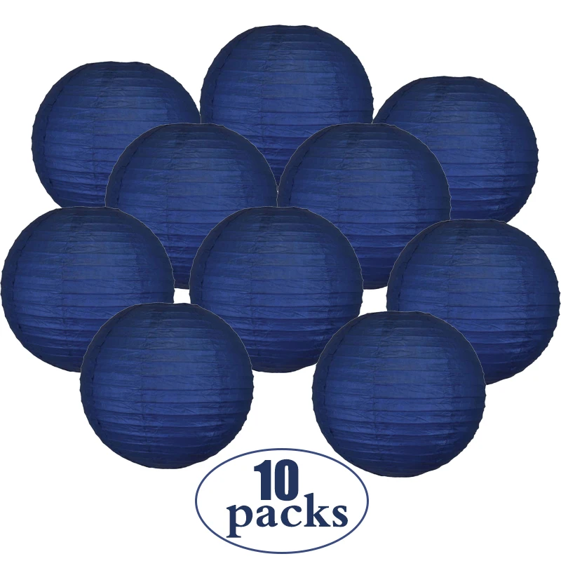 

10 pieces/lot Navy Blue Chinese Paper Lantern wabenball lanterne papier lampion Wedding Party Hanging Decoration Favor