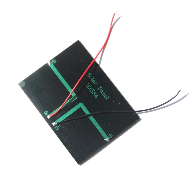 حجم صغير 1.2 واط 6 فولت الألواح الشمسية وحدة الخلايا الشمسية الكريستالات مع كابل لسهولة لتقوم بها بنفسك الألعاب الشمسية ضوء الشمس 112*84 مللي متر 10 قطعة