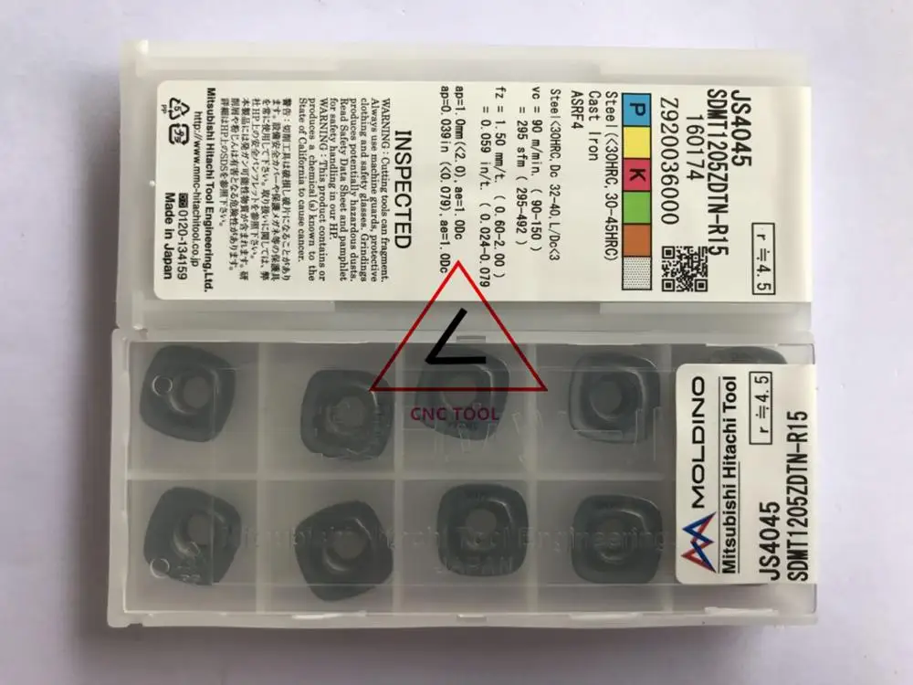 

SDMT 1205 ZDTN-R15 JS4045 10pcs Hitachi high cutting performance CNC indexable inserts