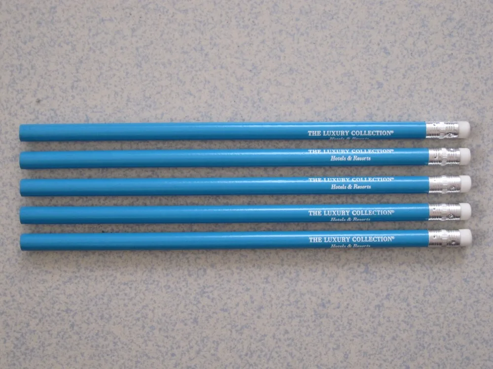 

free shipping school pencil with eraser printed client's logo 2000pcs