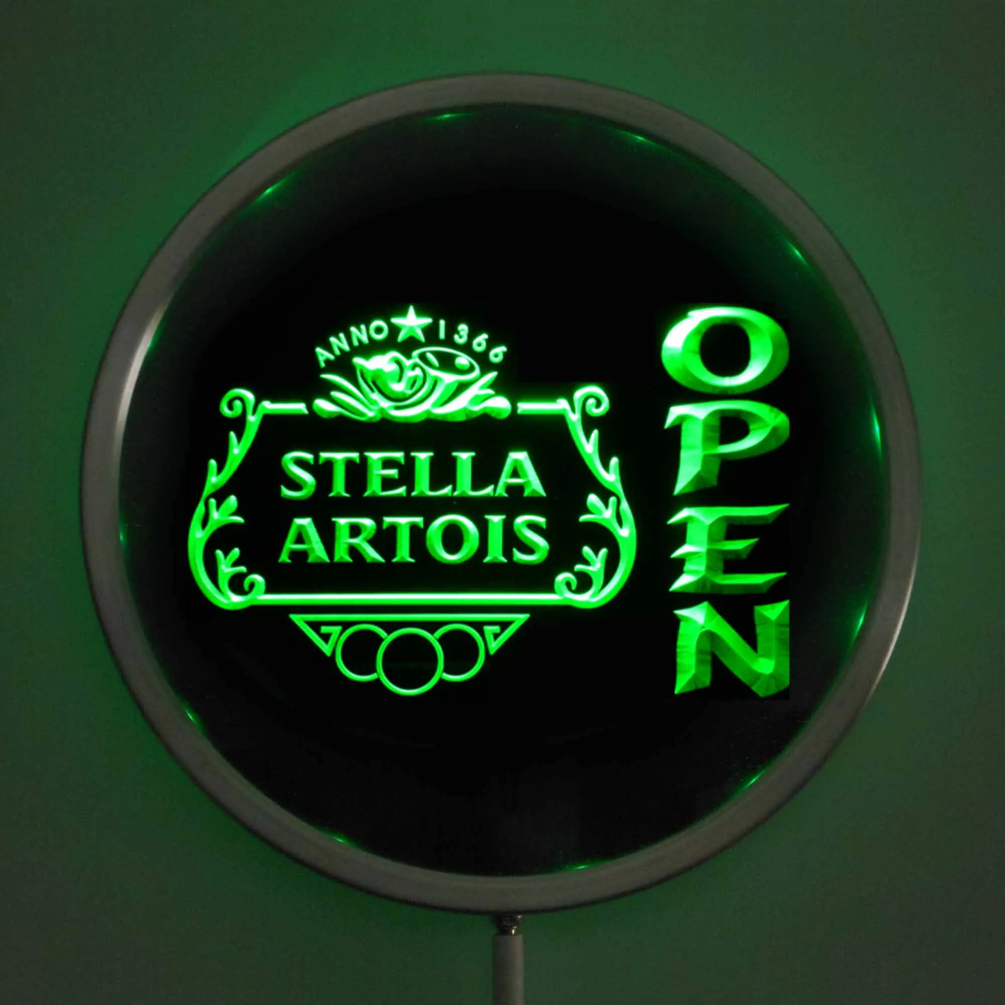 Rs-0040 ستيلا Artois فتح LED النيون علامات مستديرة 25 سنتيمتر/10 بوصة شريط تسجيل مع RGB متعدد الألوان التحكم عن بعد اللاسلكية وظيفة #2