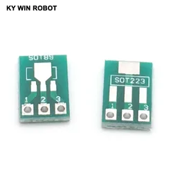 Placa de circuito eletrônico do PWB, 20pcs, sot89 para mergulhar o sot223 para mergulhar o adaptador, placa de transferência, passo 1.5mm, teste do PWB