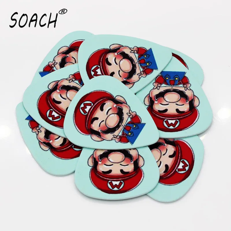 SOACH 10pcs 0.71mm bass guitar picks high quality two side earrings pick DIY design Guitar Accessories pick guitar picks