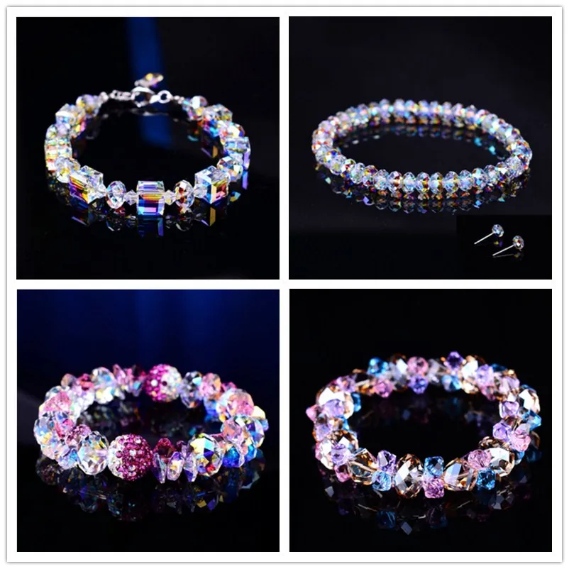 Best Quality 6-10mm Austria crystal wheel beads Loose Spacer Rondelle Beads faceted Glass Beads for Jewelry making Bracelet DIY