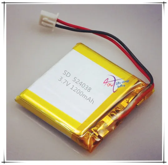 li-po XHR-2P 2.54 1200mAh 524038 504040 40*40*5.2mm 3.7V lithium polymer battery point reading machine