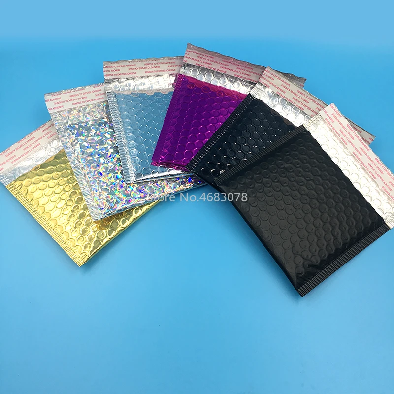 50pcs/lot Bubble Envelopes Bags Mailers Padded Shipping Envelope With Bubble Mailing Bag Business Supplies 15*13cm+4cm