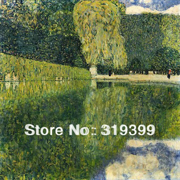 Oil Painting reproduction on Linen Canvas,Schonbrunn Palace Garden by gustav Klimt,Free fast ship,Handmade,Museam Quality