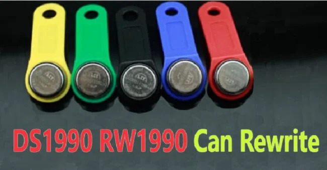 2pcs RW1990 - F5 Rewritable RFID Tag Can Copy Card Can Change Code RW1990 Touch Memory Key Compatible DS1990 Sauna Key