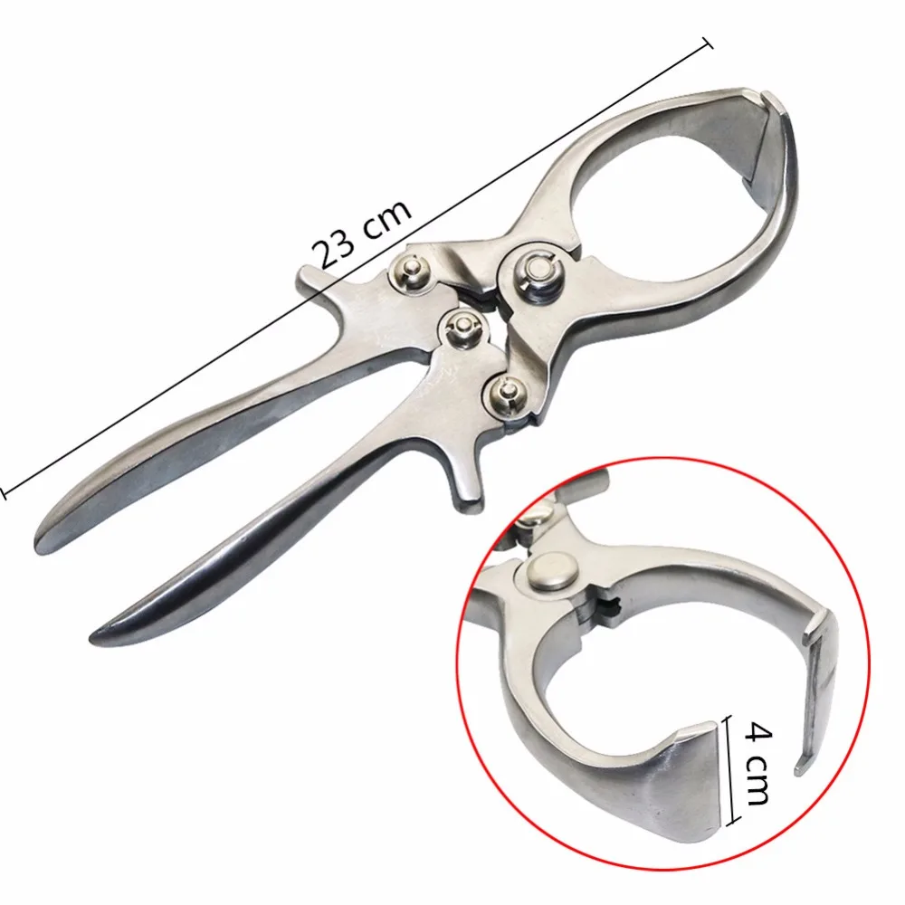 2 Pcs Livestock Tools Stainless Steel Without Blood Pig Sheep castration Clamp Castration Tool Castration Forceps Farm Animals