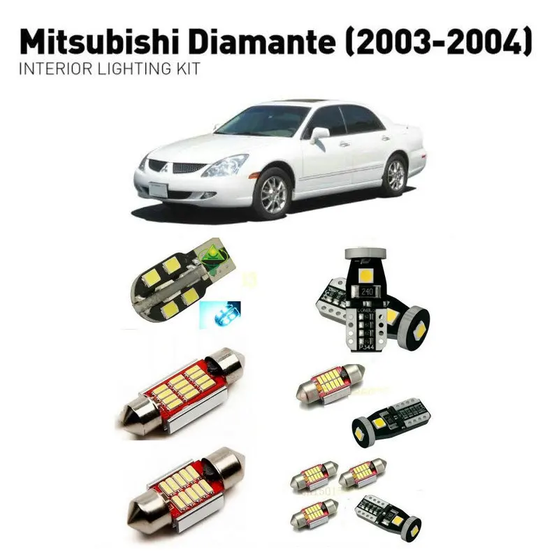 Led interior lights For mitsubishi diamante 2003-2004  11pc Led Lights For Cars lighting kit automotive bulbs Canbus