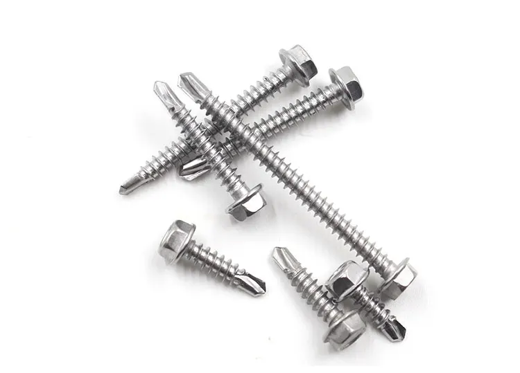 

50 шт./лот 410 нержавеющая сталь ST4.2 * 13-50 ST 4,8*13-50 внешний шестигранник головка шайбы саморезы кровельные отвертки 241