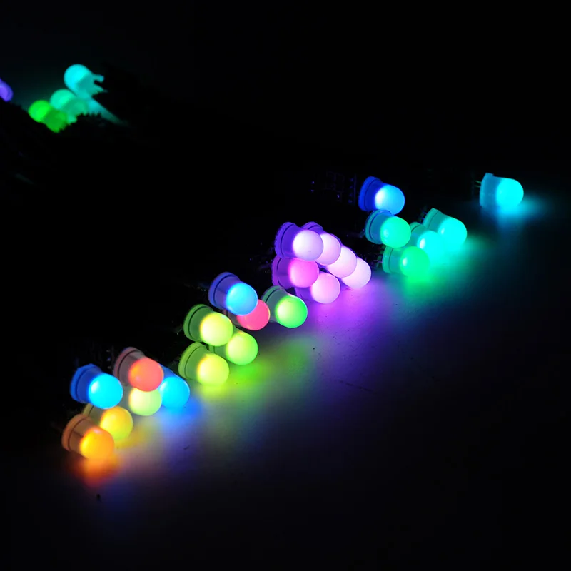 100pcs 12mm WS2811 IC Led pixel Module string Non-waterproof IP30 RGB Dream color Addressable DC5V input