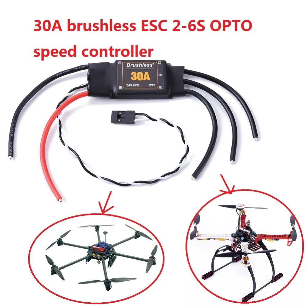 Controlador de velocidad OPTO para multirrotor de Dron RC FPV Quadcopter, alta compatibilidad, 30A, sin escobillas, ESC 2-6S, 1 unidad, venta al por mayor