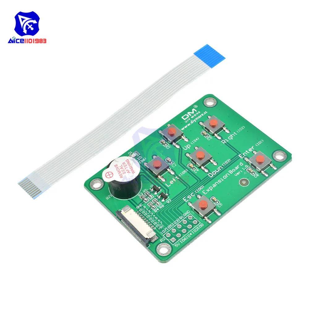 I/O Expansion Board for Nextion Enhanced HMI Intelligent LCD Display Module with Buzzer Switch 8 Pin FFC Cable for Arduino